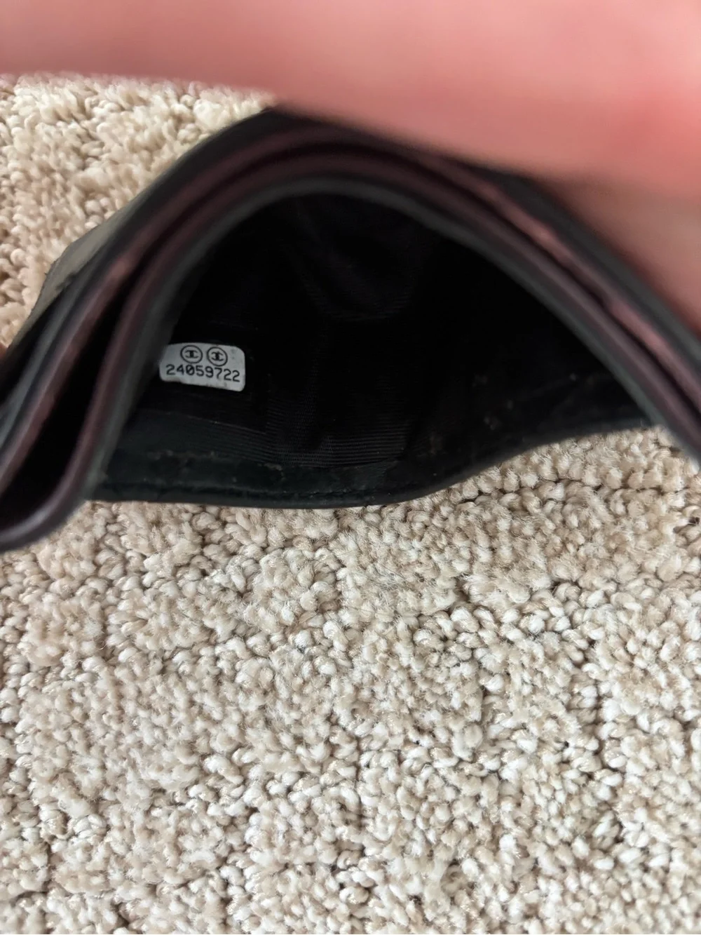 Chanel black lambskin card holder authentic.